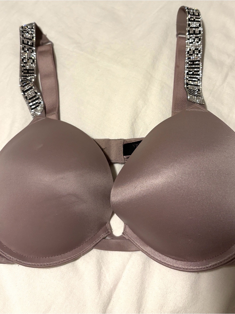 Victoria's Secret Mauve Embellished Strap T-Shirt Bra